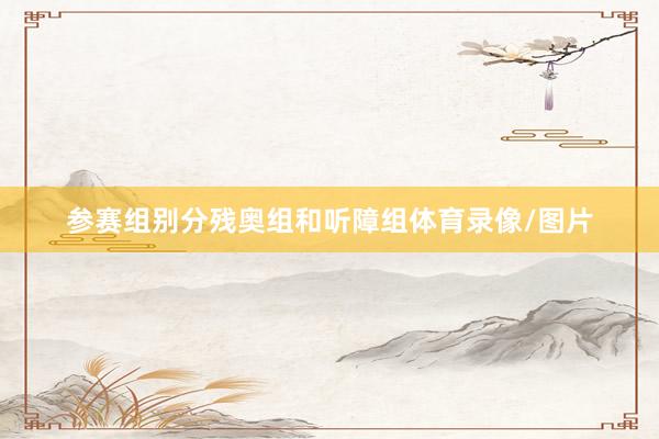 参赛组别分残奥组和听障组体育录像/图片