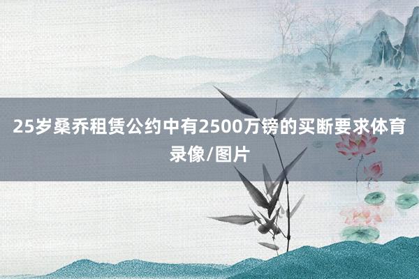 25岁桑乔租赁公约中有2500万镑的买断要求体育录像/图片