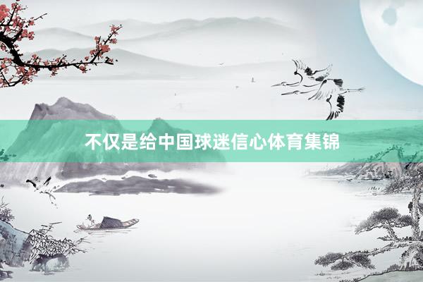 不仅是给中国球迷信心体育集锦