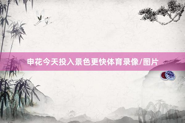 申花今天投入景色更快体育录像/图片