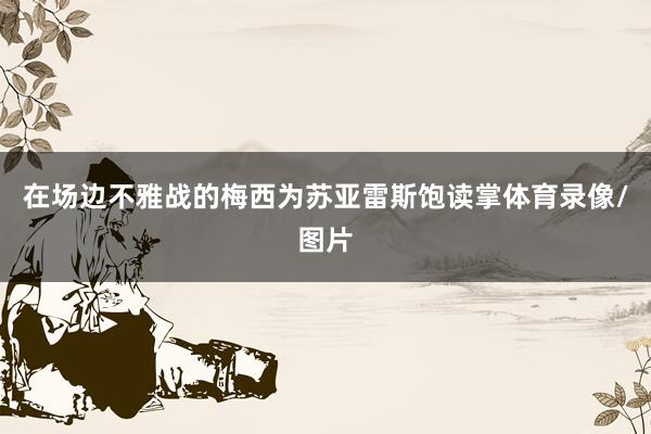 在场边不雅战的梅西为苏亚雷斯饱读掌体育录像/图片