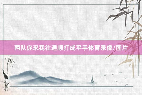 两队你来我往通顺打成平手体育录像/图片
