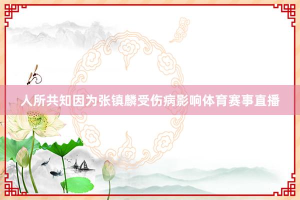 人所共知因为张镇麟受伤病影响体育赛事直播