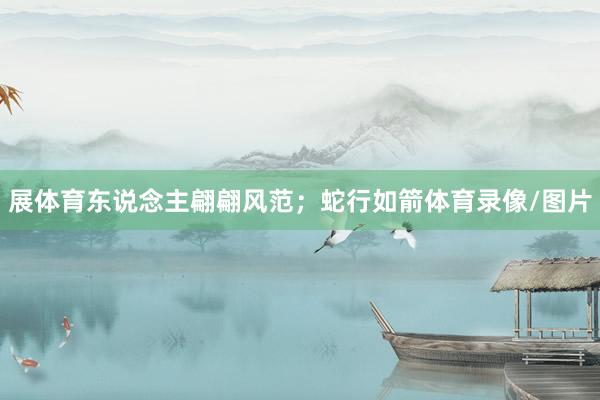 展体育东说念主翩翩风范；蛇行如箭体育录像/图片