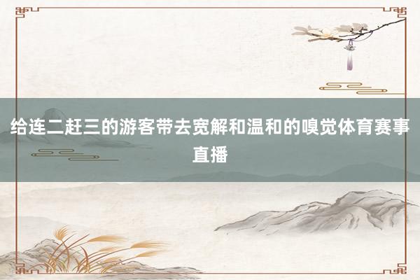 给连二赶三的游客带去宽解和温和的嗅觉体育赛事直播
