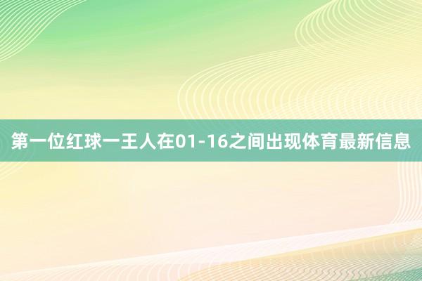第一位红球一王人在01-16之间出现体育最新信息